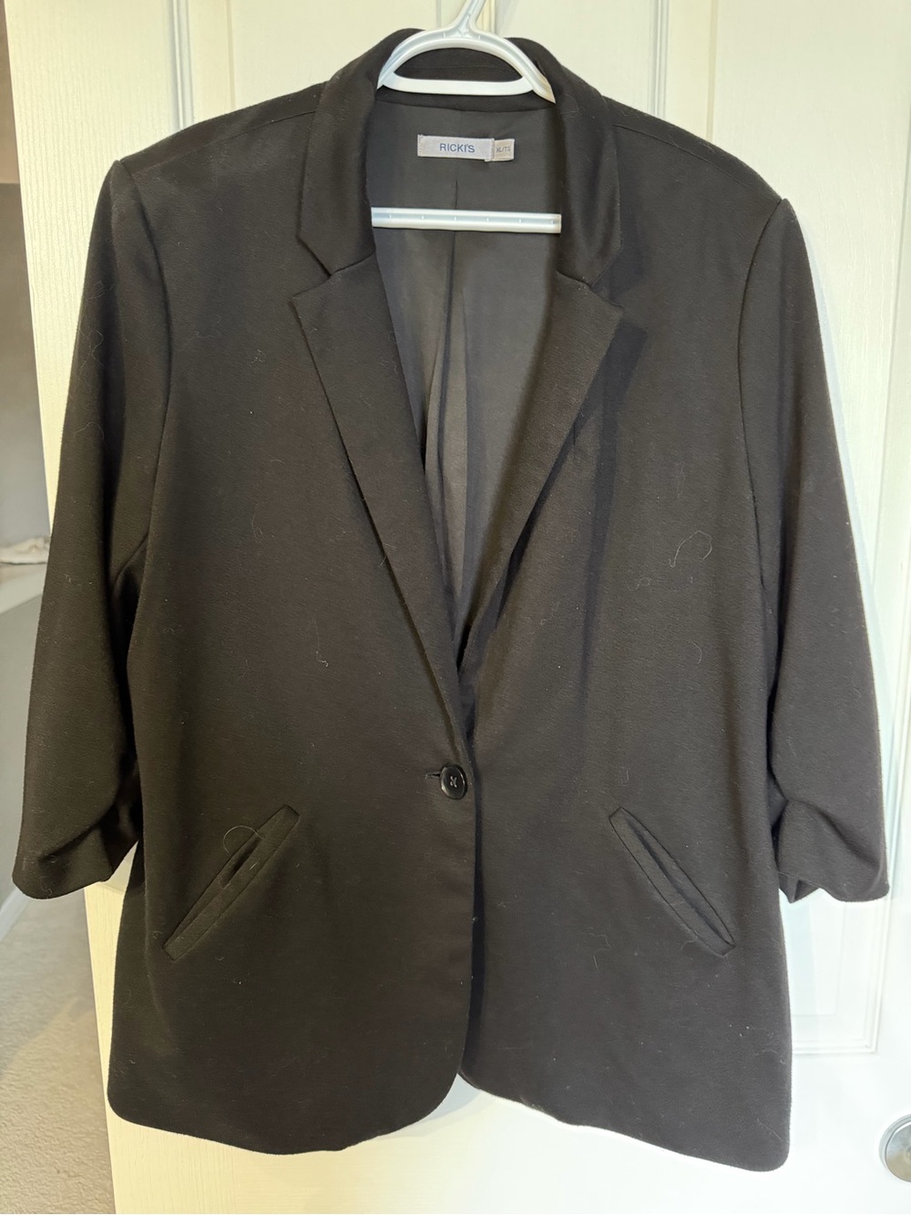 Ricki's Black Single-Button Blazer with Notch Lapel